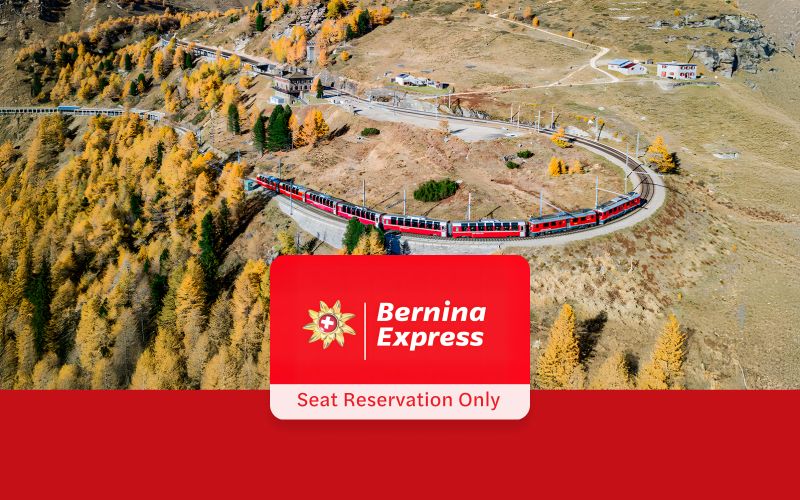 Réservation de places dans le Bernina Express : Tirano de/vers St. Moritz ou Coire