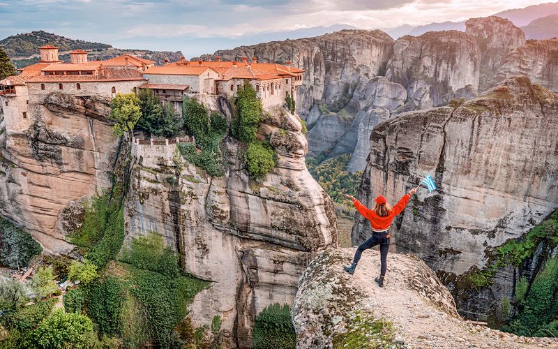 À partir de Thessalonique : excursion d'une journée dans les monastères et les grottes des Météores