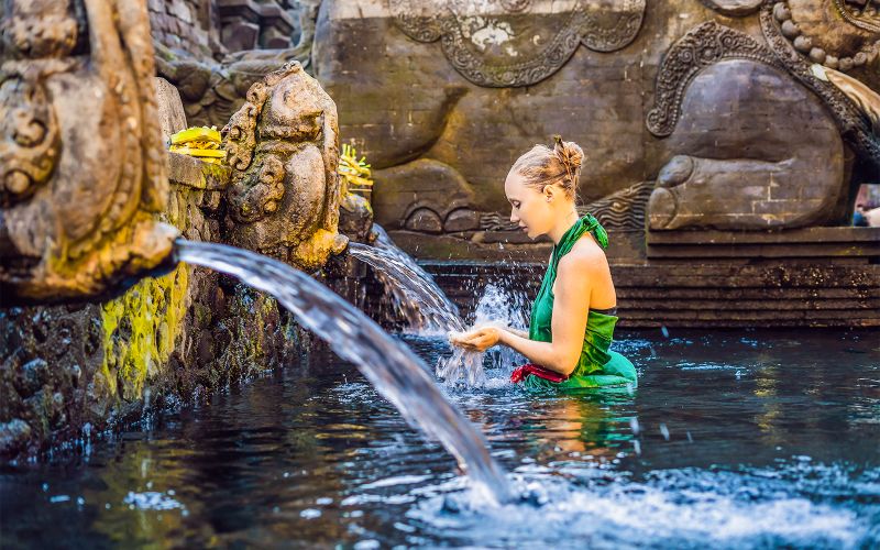 Visite privée de Bali Ubud : Tirta Empul, Rizière et Balançoire