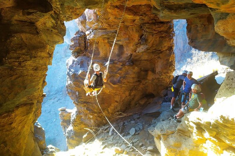 Escalade sur falaises en Via Ferrata à Gran Canaria