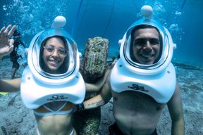 Expérience de plongée avec casque sous-marin Sea Trek à Cozumel