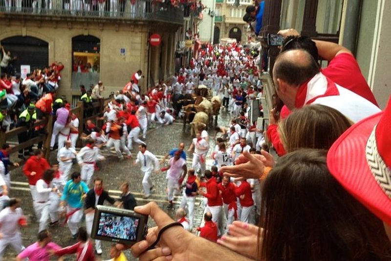 Tour de l’encierro de San Fermín à Pampelune avec balcon et petit-déjeuner buffet
