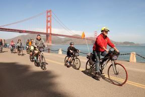 Balade à vélo sur le Golden Gate et à Sausalito à San Francisco