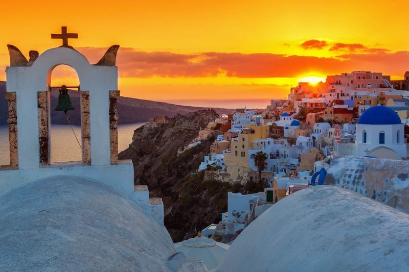 Tour en bus à Santorin avec coucher de soleil à Oia