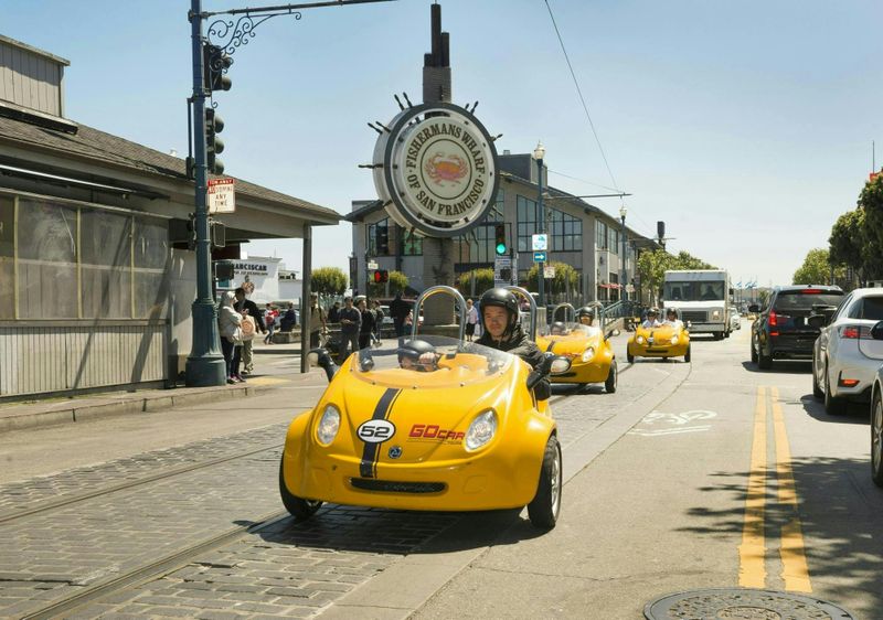 Visite du Golden Gate Bridge à Lombard Street en petite voiture jaune