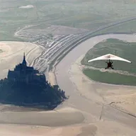 Baptême en ULM au Mont-Saint-Michel