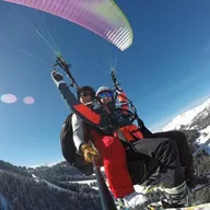 Baptême en Parapente à Skis à La Clusaz