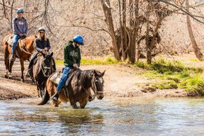 Promenades à cheval à Sedona au Dead Horse Ranch avec traversée de la rivière