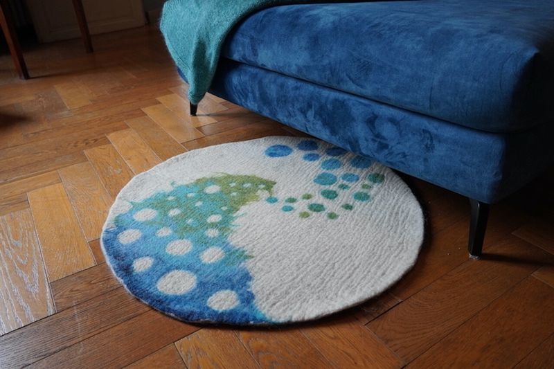 Réalisez votre tapis en laine feutrée